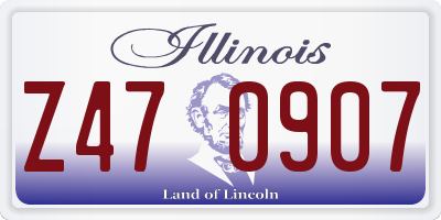 IL license plate Z470907