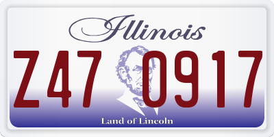 IL license plate Z470917