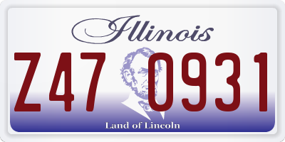 IL license plate Z470931
