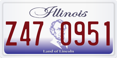 IL license plate Z470951
