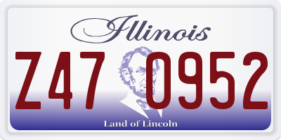 IL license plate Z470952