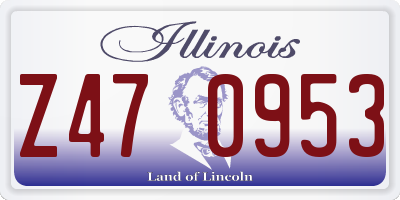 IL license plate Z470953