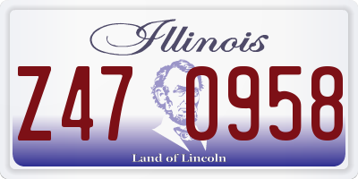 IL license plate Z470958