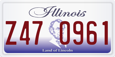 IL license plate Z470961