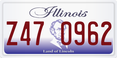IL license plate Z470962