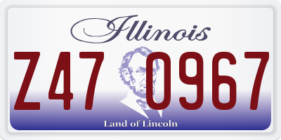 IL license plate Z470967