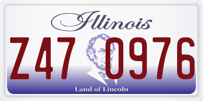 IL license plate Z470976