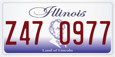 IL license plate Z470977