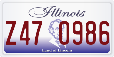 IL license plate Z470986