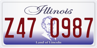 IL license plate Z470987