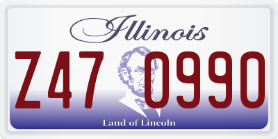 IL license plate Z470990