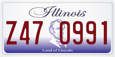 IL license plate Z470991