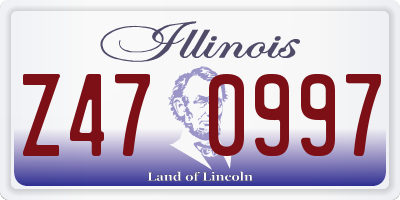 IL license plate Z470997