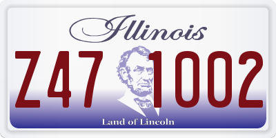IL license plate Z471002