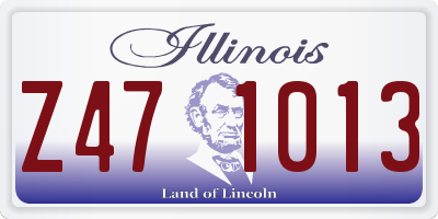 IL license plate Z471013
