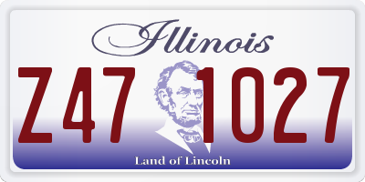 IL license plate Z471027