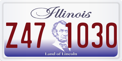 IL license plate Z471030
