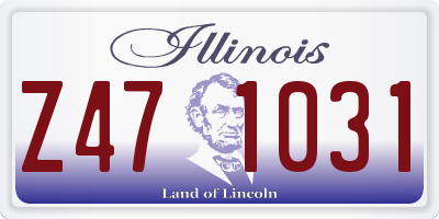 IL license plate Z471031