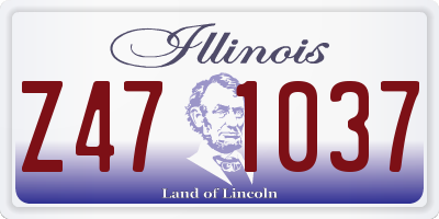 IL license plate Z471037