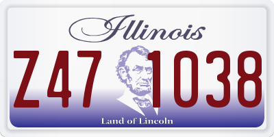 IL license plate Z471038