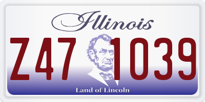 IL license plate Z471039