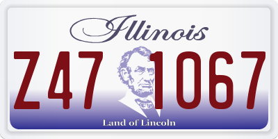 IL license plate Z471067