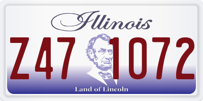 IL license plate Z471072
