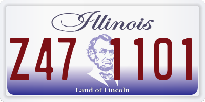 IL license plate Z471101