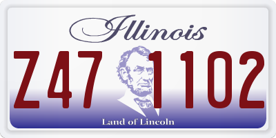 IL license plate Z471102