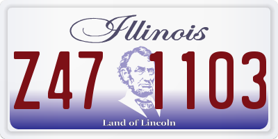 IL license plate Z471103
