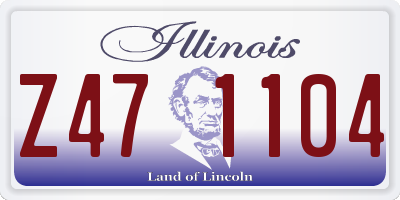 IL license plate Z471104
