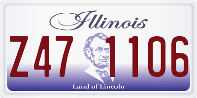 IL license plate Z471106