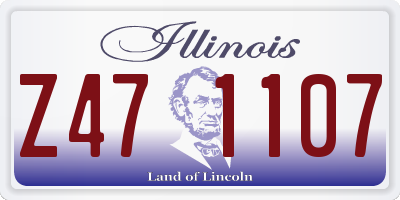 IL license plate Z471107