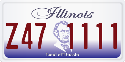 IL license plate Z471111