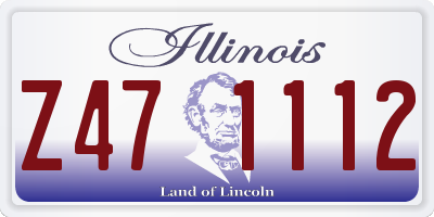 IL license plate Z471112