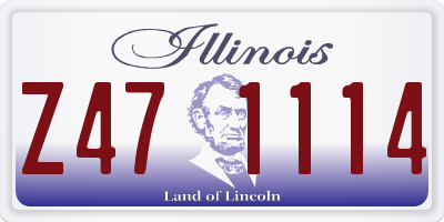 IL license plate Z471114