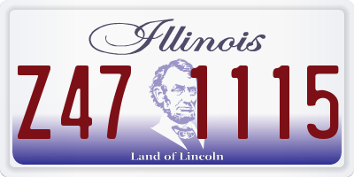 IL license plate Z471115