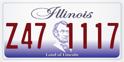 IL license plate Z471117