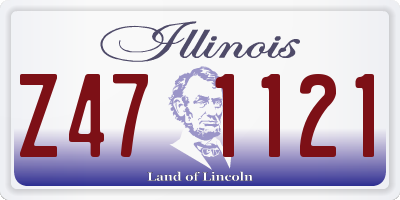 IL license plate Z471121