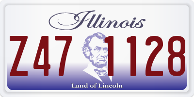 IL license plate Z471128