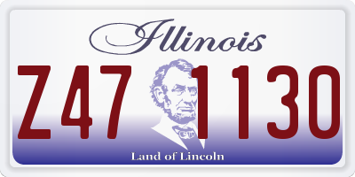 IL license plate Z471130