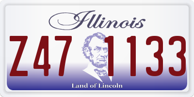 IL license plate Z471133