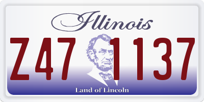IL license plate Z471137