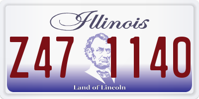 IL license plate Z471140