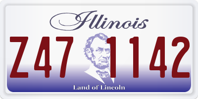IL license plate Z471142