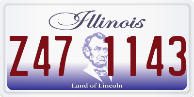 IL license plate Z471143