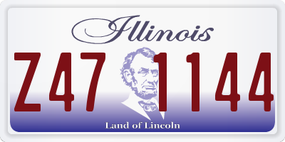 IL license plate Z471144