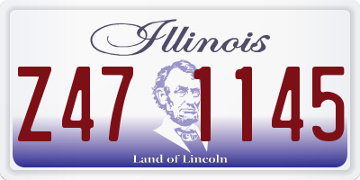 IL license plate Z471145