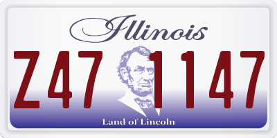 IL license plate Z471147