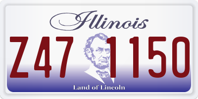 IL license plate Z471150